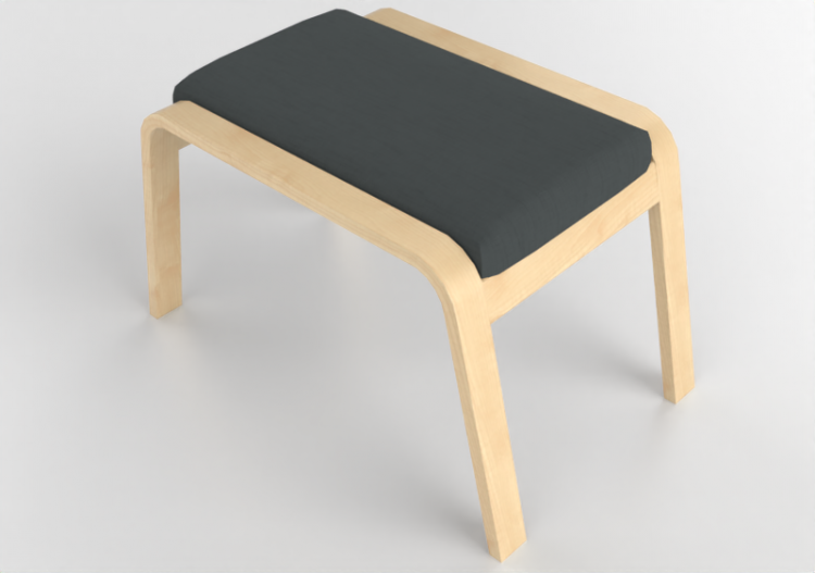 Divans 3D - Repose-pieds en tissu - Ikea - Poang - ACCA...