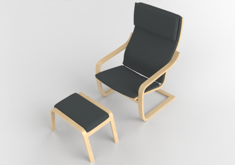 Divans 3D - Composition pour salon - Ikea - Poang - ACCA...