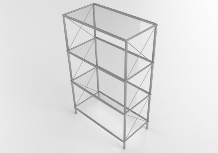 Librerías y Contenedores 3D - Aparador metálico - Ikea -...