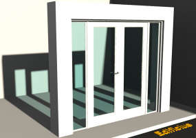 3D Tür/Fenster - Kassettentür T[R] 2DF_SYM[1G]+2SL