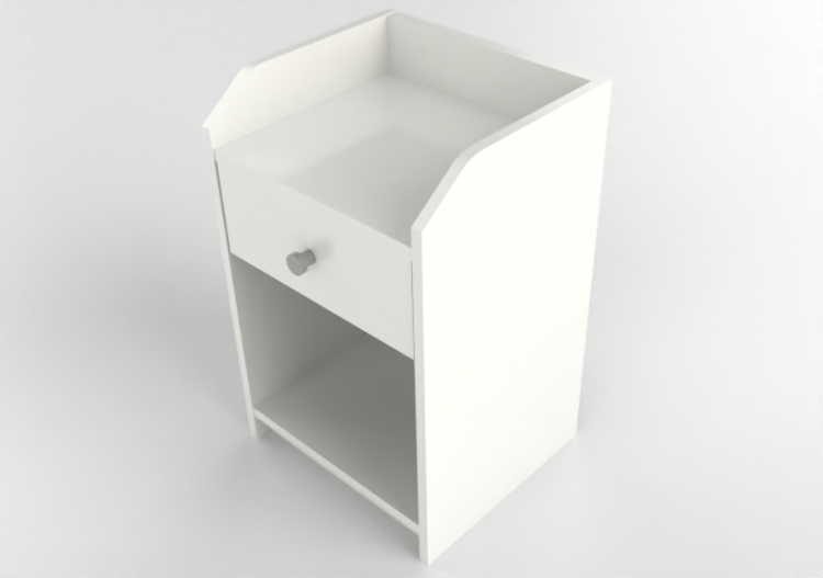3D Betten und Nachttische - Bedside table in lacquered wood...