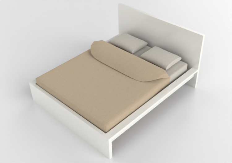 Camas 3D - Cama de casal - Ikea - Malm - ACCA software