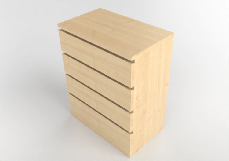 Armoires 3D - Commode en bois - Ikea - Malm - ACCA software