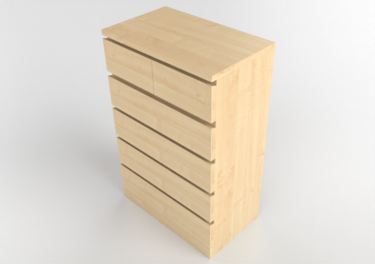 3D Schränke und Kommoden - Wooden chest of drawers - Ikea -...