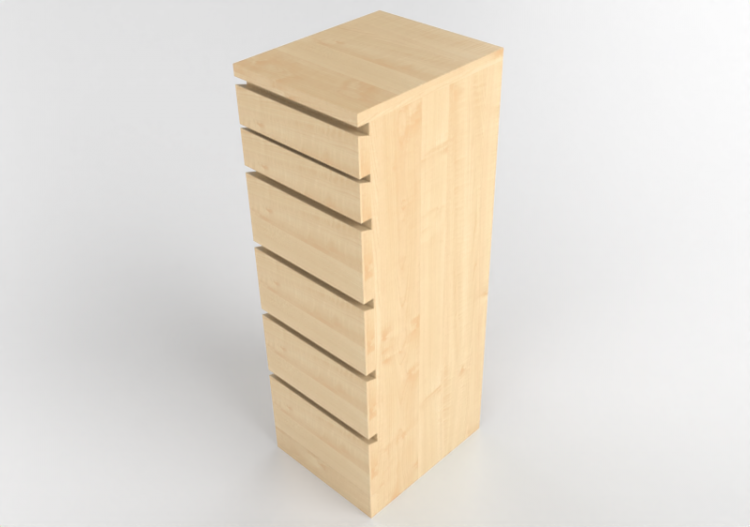 Armoires 3D - Commode en bois - Ikea - Malm - ACCA software