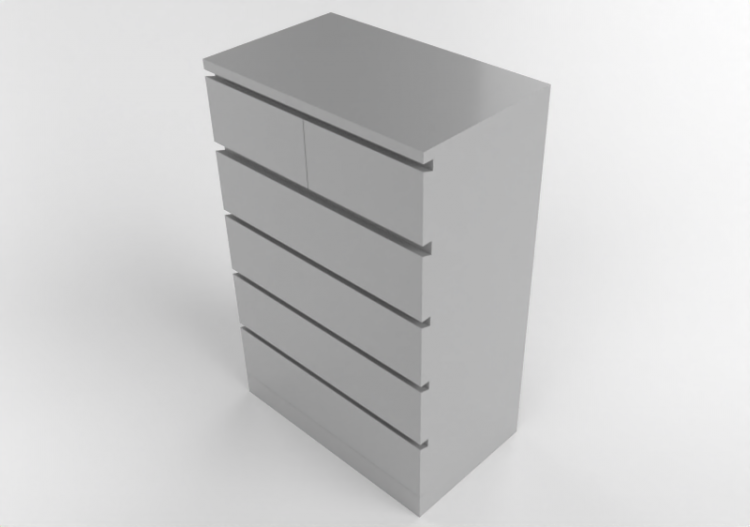 Wardrobes and Cabinets 3D - Chest of drawers in lacquered...
