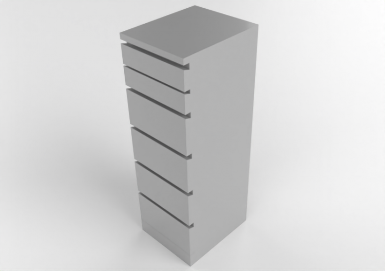 3D Schränke und Kommoden - Chest of drawers in lacquered...