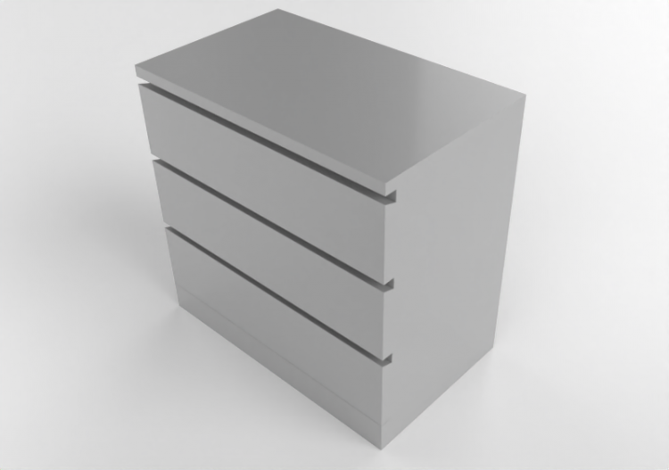 Wardrobes and Cabinets 3D - Chest of drawers in lacquered...