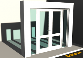 Esquadria 3D - Almofadada P[R] 2FB_SIM[2V]+2BANDLAT