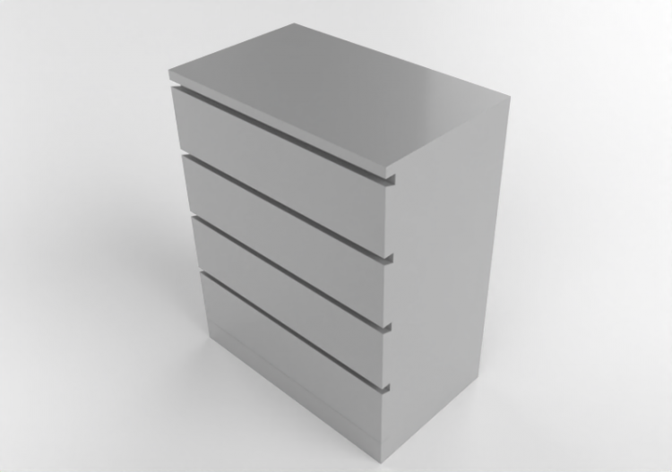 Wardrobes and Cabinets 3D - Chest of drawers in lacquered...
