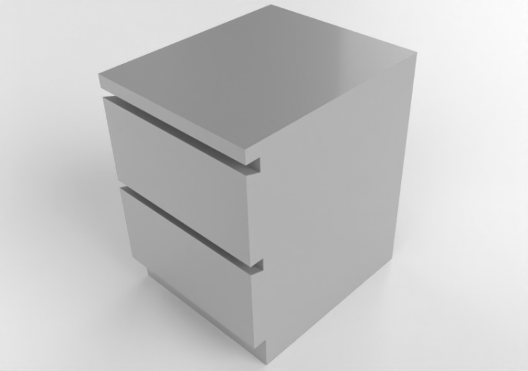 Wardrobes and Cabinets 3D - Chest of drawers in lacquered...