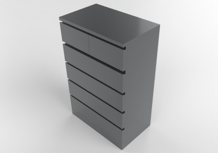 Wardrobes and Cabinets 3D - Chest of drawers in lacquered...