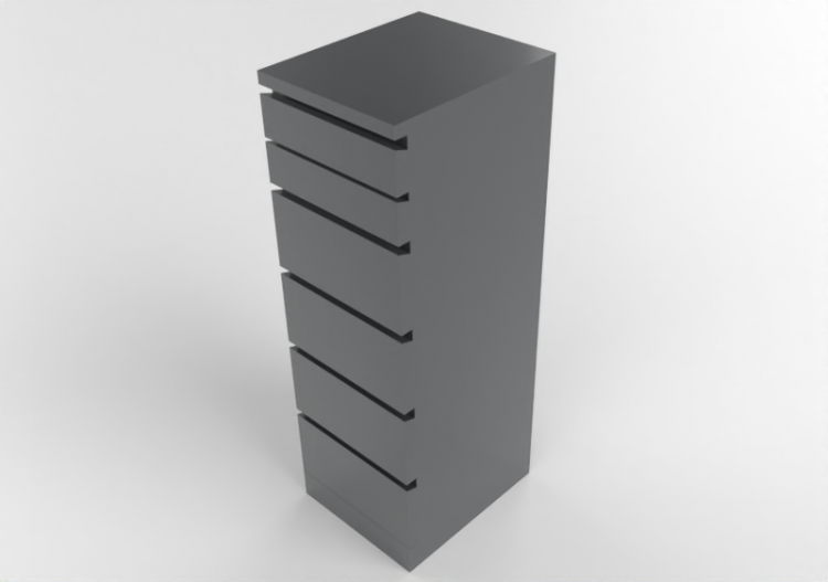 Wardrobes and Cabinets 3D - Chest of drawers in lacquered...