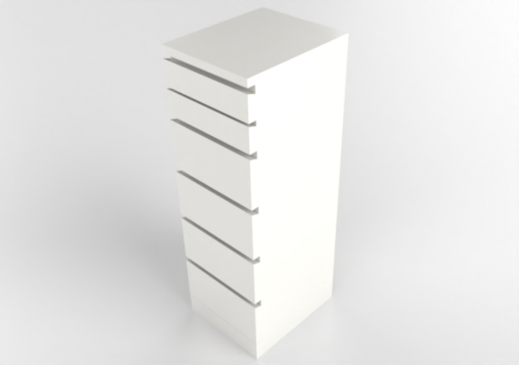 Wardrobes and Cabinets 3D - Chest of drawers in lacquered...