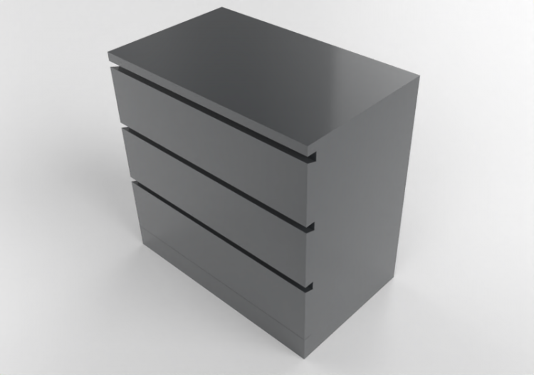 Wardrobes and Cabinets 3D - Chest of drawers in lacquered...