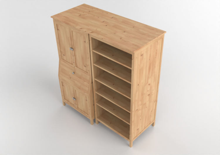 Mobili 3D - Mobile in legno - Ikea - Hemnes - ACCA software