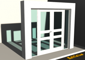 Esquadria 3D - Almofadada P[R] 2FB_SIM[3V]+2BANDLAT