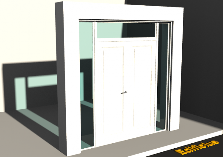 Esquadria 3D - Almofadada P[R] 2FB_SIM[1P]+2BANDLAT+1BAND -...