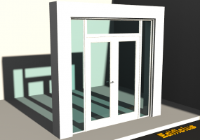 Esquadria 3D - Almofadada P[R] 2FB_SIM[1V]+2BANDLAT+1BAND