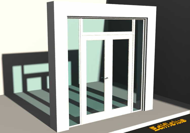Esquadria 3D - Almofadada P[R] 2FB_SIM[1V]+2BANDLAT+1BAND -...
