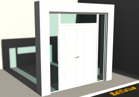 Esquadria 3D - Almofadada P[R] 2FB_SIM[2P]+2BANDLAT+1BAND