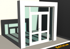 Esquadria 3D - Almofadada P[R] 2FB_SIM[2V]+2BANDLAT+1BAND