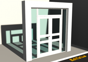 Esquadria 3D - Almofadada P[R] 2FB_SIM[3V]+2BANDLAT+1BAND
