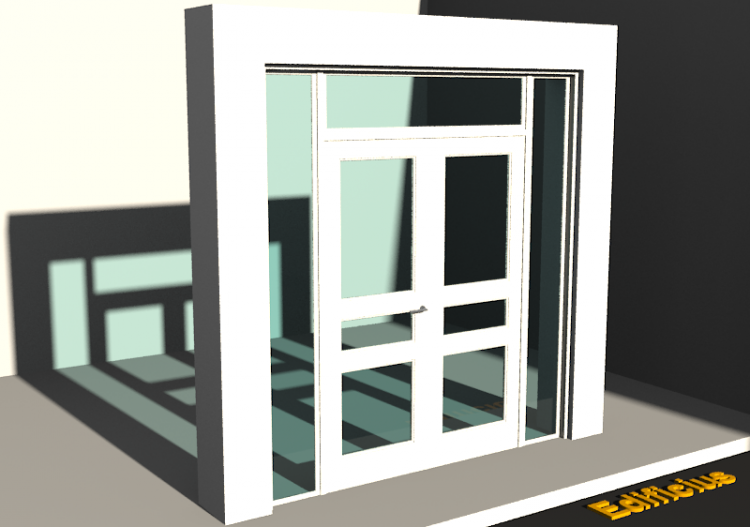 Esquadria 3D - Almofadada P[R] 2FB_SIM[3V]+2BANDLAT+1BAND -...
