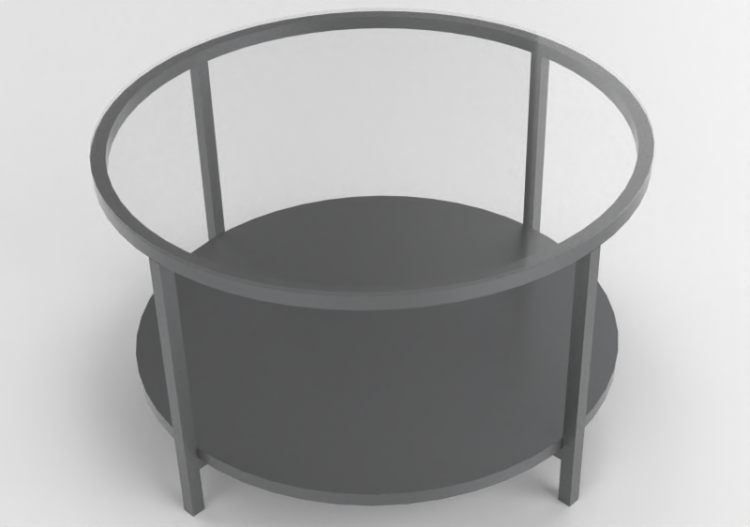 3D Tables - Glass table - Ikea - Vittsjö - ACCA software