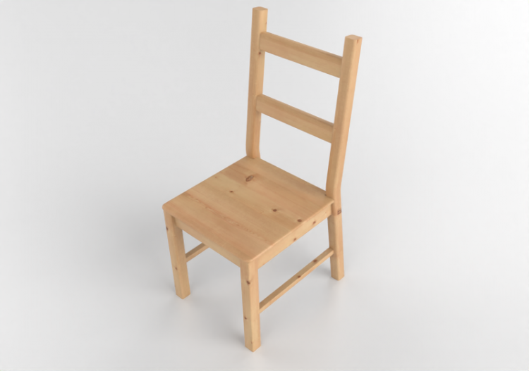 3D Stühle - Stuhl aus Holz - Ikea - Ivar - ACCA software