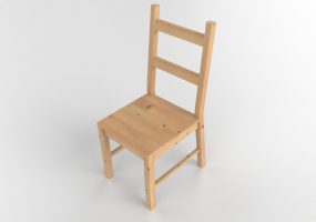 3D Chairs - Wooden chair - Ikea - Ivar