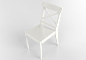 3D Chairs - Chair in lacquered wood - Ikea - Ingolf