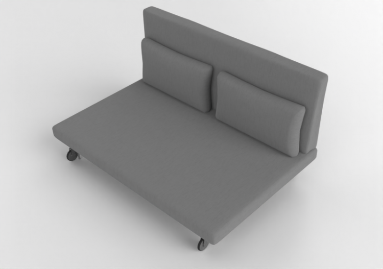 Sofás 3D - Sofá -cama em tecido - Ikea - Lovas - ACCA...