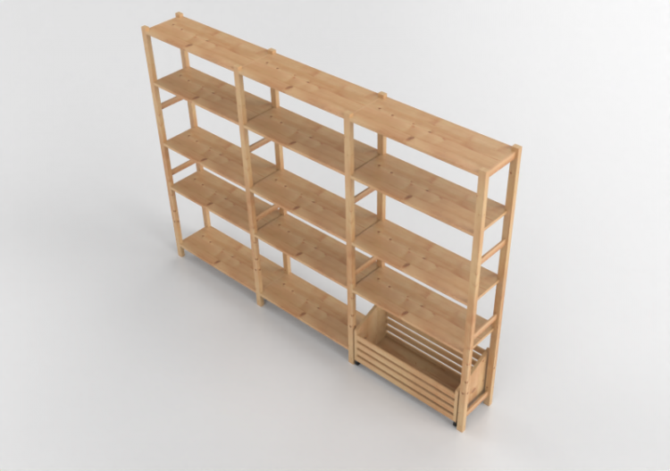 3D Bücherregal und Behälter - Komposition Regale - Ikea -...
