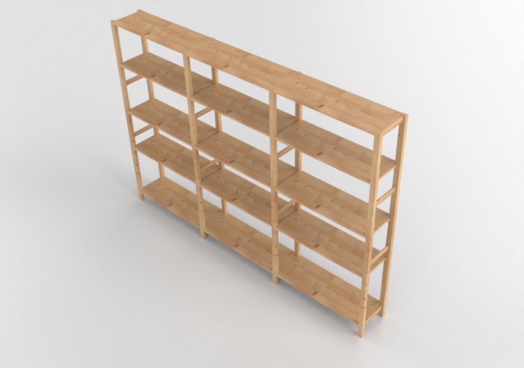 Librerie 3D - Composizione di scaffali - Ikea - Ivar - ACCA...