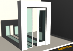 Esquadria 3D - Almofadada P[R] 1FCS[1V]+1BANDLAT