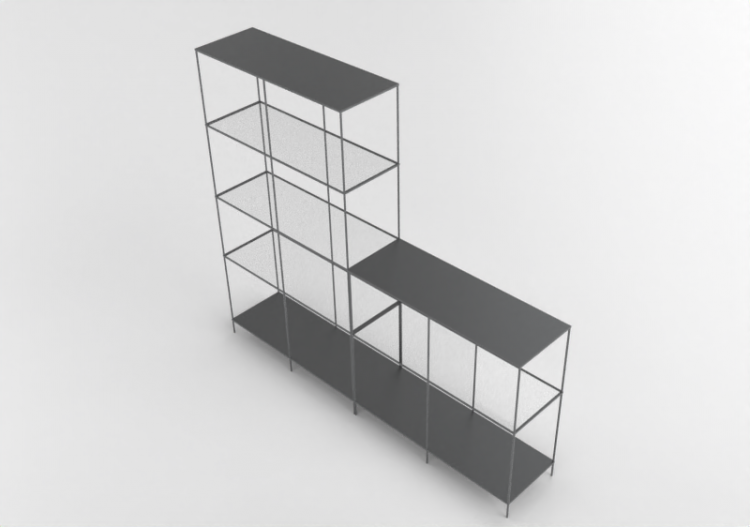 3D Bookshelves and Containers - Shelf composition - Ikea -...