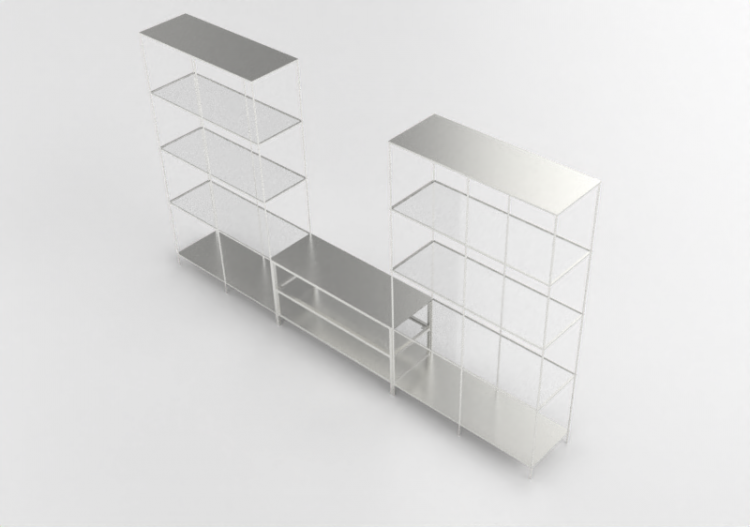 Librerías y Contenedores 3D - Composición para TV - Ikea -...