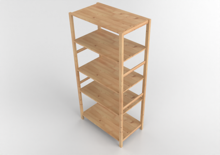 Librerías y Contenedores 3D - Estantería de madera - Ikea -...