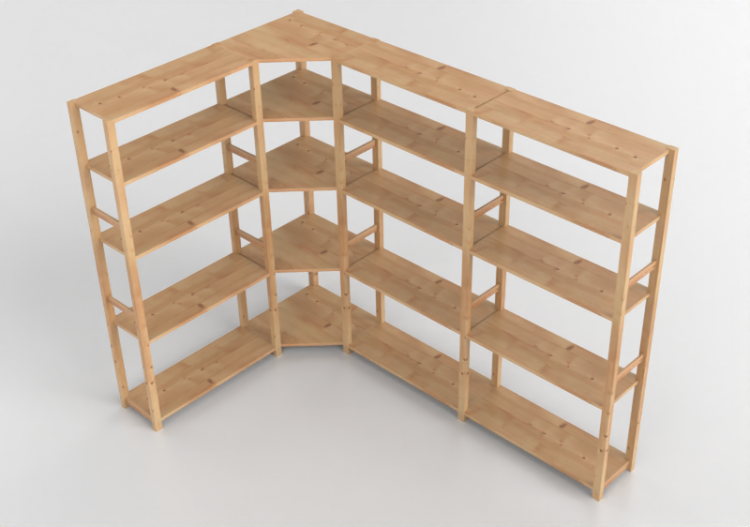 Librerie 3D - Composizione di scaffali - Ikea - Ivar - ACCA...