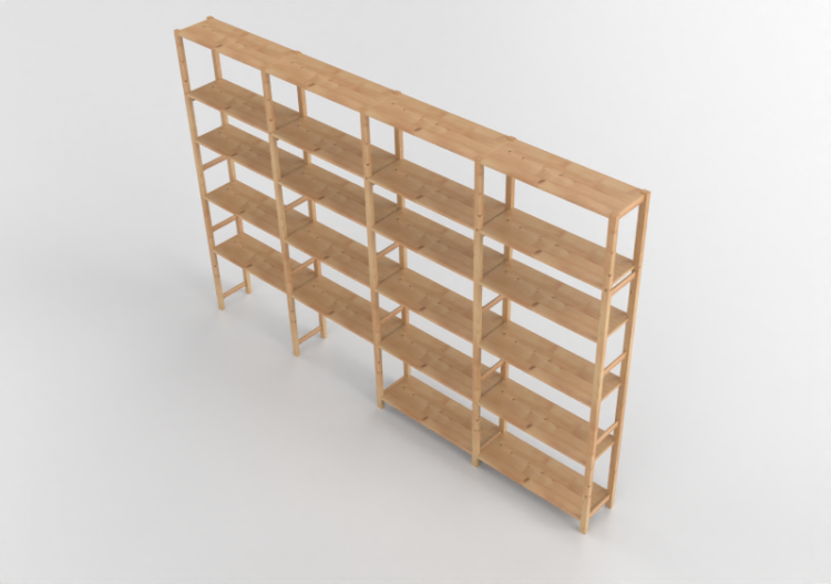 Librerías y Contenedores 3D - Composición de estanterías -...