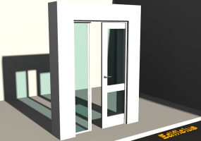 Esquadria 3D - Almofadada P[R] 1FCS[2V]+1BANDLAT