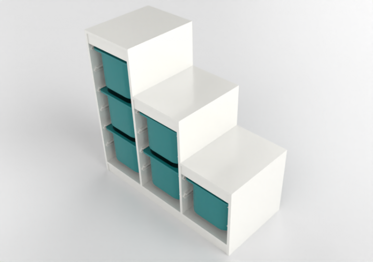 Librerías y Contenedores 3D - Composición con contenedores...