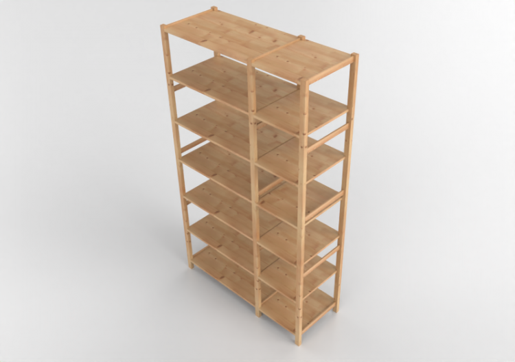 Librerie 3D - Composizione di scaffali - Ikea - Ivar - ACCA...