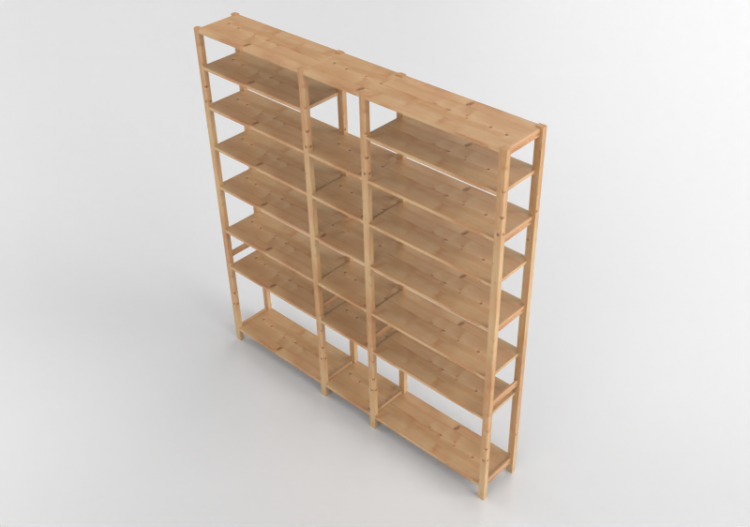 Bibliothèque 3D - Combinaison d'étagères - Ikea - Ivar -...