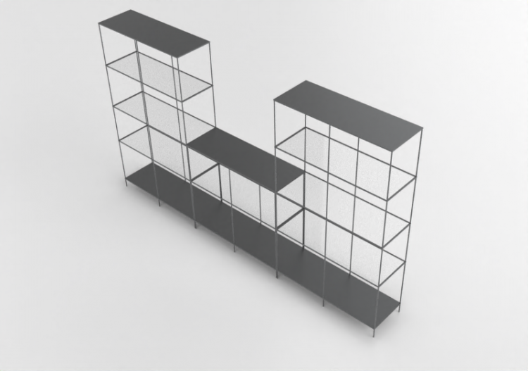 Estantes 3D - Composição de estantes - Ikea - Vittsjö -...