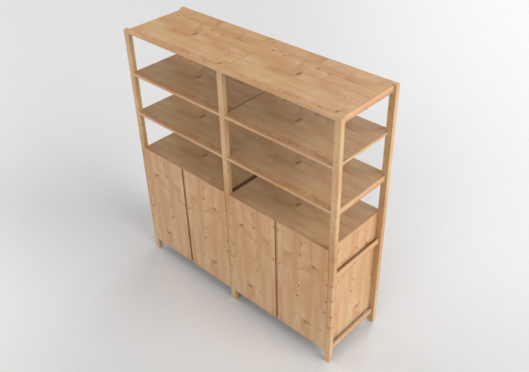 Librerie 3D - Composizione di scaffali - Ikea - Ivar - ACCA...