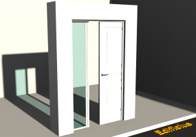 3D Tür/Fenster - Kassettentür T[R] 1VST[3P]+1SL