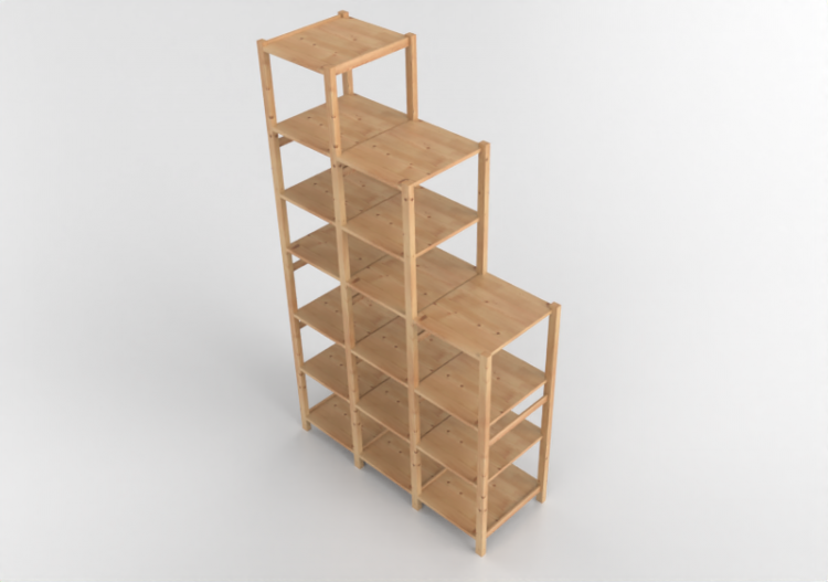 3D Bücherregal und Behälter - Komposition Regale - Ikea -...