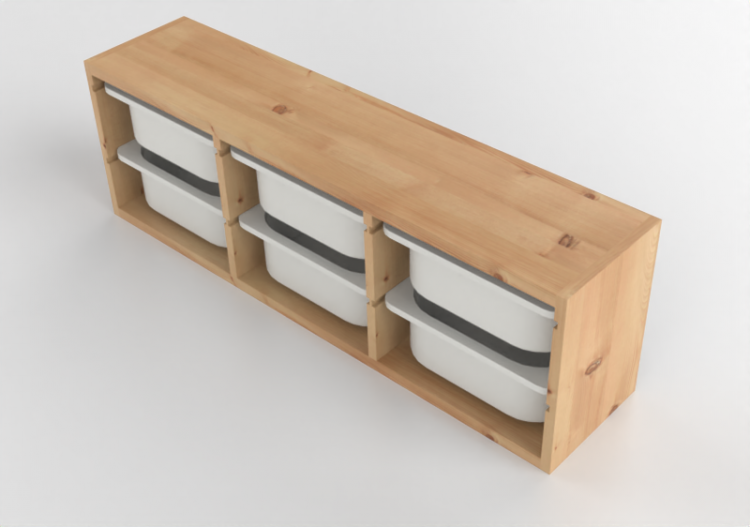 Librerie 3D - Composizione con contenitori - Ikea - Trofast...